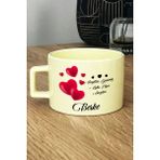 Hedizu Kişiye Özel Sevgililer Günü Hediyesi -2- Pastel Fincan Sarı