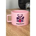 Hedizu Kişiye Özel Sevimli Panda Pastel Fincan Pembe Arkadaşa Doğum Günü Hediyesi