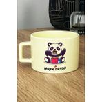 Hedizu Kişiye Özel Sevimli Panda Pastel Fincan Sarı Arkadaşa Doğum Günü Hediyesi