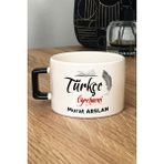 Hedizu Kişiye Özel Türkçe Öğretmeni -2- Lüks Fincan Siyah Öğretmenler Günü Hediyesi