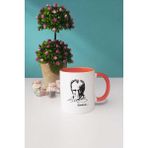 Hedizu Turuncu Atatürk Silüeti ve İmzası Kupa Bardak