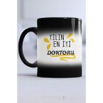 Hedizu Yılın En Iyi Doktoru Doktora Hediye Kupa Bardak Sihirli - Siyah