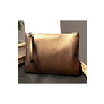 Hedwig Design Kadın Fermuarlı Astarlı Deri Portföy Clutch El / Makyaj Çantası Organizer