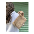 Hedwig Design Kadın Peluş/Teddy Fermuarlı ve Astarlı Clutch El Çantası