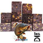 Hedyex 1Kg Sazan Küspesi Delikli Küp Çilekli Mısır Küspesi Kare