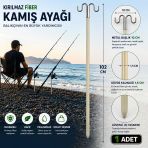 Hedyex Kırılmaz Fiber Kamış Ayağı 102 Cm Çift Başlıklı Olta Tutucu 1 Adet
