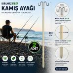 Hedyex Kırılmaz Fiber Kamış Ayağı 102 Cm Çift Başlıklı Olta Tutucu 2 Adet