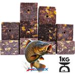 Hedyex Sazan Küspesi Delikli Küp Çilekli Mısır Küspesi Kare - 1 Kg