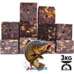 Hedyex Sazan Küspesi Delikli Küp Çilekli Mısır Küspesi Kare - 3 Kg