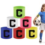 heedpeiur 6 adet kaptan bilekliği, futbol, spor, kaptan kanadı, ayarlanabilir kaptan bilekliği, elastik lastik bant, çok renkli, C bileklik, futbol, gençler için (çocuk tarzı)