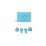 Heel'sUp Turkuaz Yassı Akıllı Kilitli Elastik Ayakkabı Bağcık / Elastic Shoelace Turquoise Blue Flat