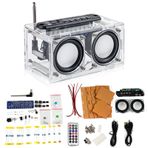 Heemol Elektronik lehim montaj seti, radyo, mini amplifikatör, 87,5 – 108 MHZ kendin yap kiti, amplifikatör, Bluetooth hoparlör, spektrumlu, LCD ekranlı, uzaktan kumandalı, lehimleme, uygulama, gevşek