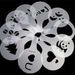 HEEPDD 16 Adet Kahve Dekorasyon Stencil Kahve Sanat Şablonları Kahve Baskı Kahve Köpük Şablonu Için DIY Kalıp Aracı