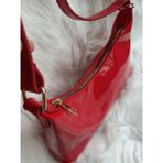 Hegef Bag Kadın Rugan Baget Omuz Çantası - 072-Kırmızı
