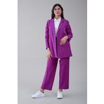 Heggo Attractive Kadın Ceket Pantolon Takım Lila