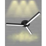 Hegza Lighting Admira Plafonyer Siyah 3000K Sarı Işık Modern Led Avize