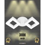 Hegza Lighting Alato (Beyaz Kasa, Sarı Işık) Ledli Modern Plafonyer LED Avize Salon Mutfak Oturma Odası Yatak Odası Antre Hol LED