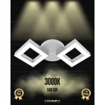 Hegza Lighting Alato (Gri Kasa, Sarı Işık) Ledli Modern Plafonyer LED Avize Salon Mutfak Oturma Odası Yatak Odası Antre Hol LED