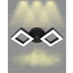 Hegza Lighting Alato Plafonyer Siyah 3000K Sarı Işık Modern Led Avize