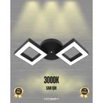 Hegza Lighting Alato (Siyah Kasa, Sarı Işık) Ledli Modern Plafonyer LED Avize Salon Mutfak Oturma Odası Yatak Odası Antre Hol LED