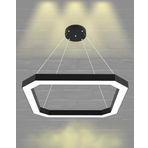 Hegza Lighting BAGEL Ayarlanabilir Sarkıt LEDli Modern Siyah Led Avize (3000K (Sarı Işık))