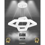 Hegza Lighting Ciclo (Beyaz Kasa, Beyaz Işık) Ledli Modern Sarkıt Linear LED Avize Salon Mutfak Oturma Odası Yatak Odası Antre Hol LED