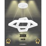 Hegza Lighting Ciclo (Beyaz Kasa, Sarı Işık) Ledli Modern Sarkıt Linear LED Avize Salon Mutfak Oturma Odası Yatak Odası Antre Hol LED