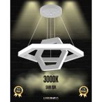 Hegza Lighting Ciclo (Gri Kasa, Sarı Işık) Ledli Modern Sarkıt Linear LED Avize Salon Mutfak Oturma Odası Yatak Odası Antre Hol LED