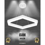 Hegza Lighting Cometa (Beyaz Kasa, Beyaz Işık) Ledli Modern Sarkıt Linear LED Avize Salon Mutfak Oturma Odası Yatak Odası Antre Hol LED