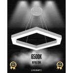 Hegza Lighting Cometa (Gri Kasa, Beyaz Işık) Ledli Modern Sarkıt Linear LED Avize Salon Mutfak Oturma Odası Yatak Odası Antre Hol LED