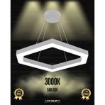 Hegza Lighting Cometa (Gri Kasa, Sarı Işık) Ledli Modern Sarkıt Linear LED Avize Salon Mutfak Oturma Odası Yatak Odası Antre Hol LED