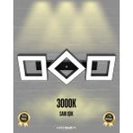 Hegza Lighting Compagno (Siyah Kasa, Sarı Işık) Ledli Modern Plafonyer LED Avize Salon Mutfak Oturma Odası Yatak Odası Antre Hol LED