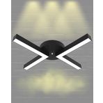 Hegza Lighting Contento Plafonyer Siyah 3000K Sarı Işık Modern Led Avize