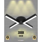 Hegza Lighting Contento (Siyah Kasa, Sarı Işık) Ledli Modern Plafonyer LED Avize Salon Mutfak Oturma Odası Antre Hol Çocuk Odası LED