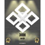 Hegza Lighting Diamante (Beyaz Kasa, Sarı Işık) Ledli Modern Plafonyer LED Avize Salon Mutfak Oturma Odası Yatak Odası Antre Hol LED