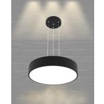 Hegza Lighting Drum-40 Ayarlanabilir Sarkıt Siyah 4000K Doğal Beyaz Modern Led Avize