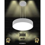 Hegza Lighting Drum 40cm ( Gri Kasa, Sarı Işık ) Sarkıt Ledli Modern Led Avize, Salon, Mutfak, Oturma Odası
