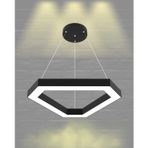 Hegza Lighting FETTA Ayarlanabilir Sarkıt LEDli Modern Siyah Led Avize (3000K (Sarı Işık))