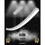 Hegza Lighting Freccia (Gri Kasa, Beyaz Işık) Ledli Modern Sarkıt Linear LED Avize Salon Mutfak Oturma Odası Yatak Odası Antre Hol LED