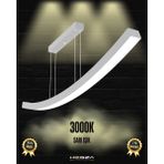 Hegza Lighting Freccia (Gri Kasa, Sarı Işık) Ledli Modern Sarkıt Linear LED Avize Salon Mutfak Oturma Odası Yatak Odası Antre Hol LED