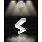 Hegza Lighting Gabbiano ( Gri Kasa, Doğal Beyaz Işık ) Sarkıt Ledli Modern Led Avize, Salon, Mutfak, Oturma Odası