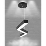 Hegza Lighting Gabbiano ( Siyah Kasa, Beyaz Işık ) Sarkıt Ledli Modern Led Avize, Salon, Mutfak, Oturma Odası
