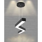 Hegza Lighting Gabbiano ( Siyah Kasa, Doğal Beyaz Işık ) Sarkıt Ledli Modern Led Avize, Salon, Mutfak, Oturma Odası