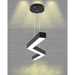 Hegza Lighting Gabbiano ( Siyah Kasa, Sarı Işık ) Sarkıt Ledli Modern Led Avize, Salon, Mutfak, Oturma Odası