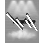 Hegza Lighting Grada Plafonyer Siyah 6500K Beyaz Işık Modern Led Avize