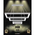 Hegza Lighting Hermano (Gri Kasa, Sarı Işık) Ledli Modern Sarkıt Linear LED Avize Salon Mutfak Oturma Odası Yatak Odası Antre Hol LED