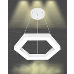 Hegza Lighting HEXAGON Ayarlanabilir Sarkıt LEDli Modern Beyaz Kasa Led Avize (3000K (Sarı Işık))