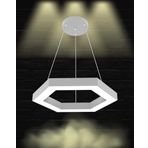 Hegza Lighting HEXAGON Ayarlanabilir Sarkıt LEDli Modern Gri Kasa Led Avize (3000K (Sarı Işık))