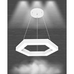 Hegza Lighting Hexagon ( Beyaz Kasa, Beyaz Işık ) Sarkıt Ledli Modern Led Avize, Salon, Mutfak, Oturma Odası
