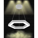 Hegza Lighting Hexagon ( Gri Kasa, Sarı Işık ) Sarkıt Ledli Modern Led Avize, Salon, Mutfak, Oturma Odası